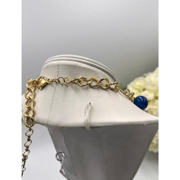 AMRITA SINGH Gold Tone Faux Pearl Nautical Starfish Layered
Statement Necklace - Picture 9 of 10